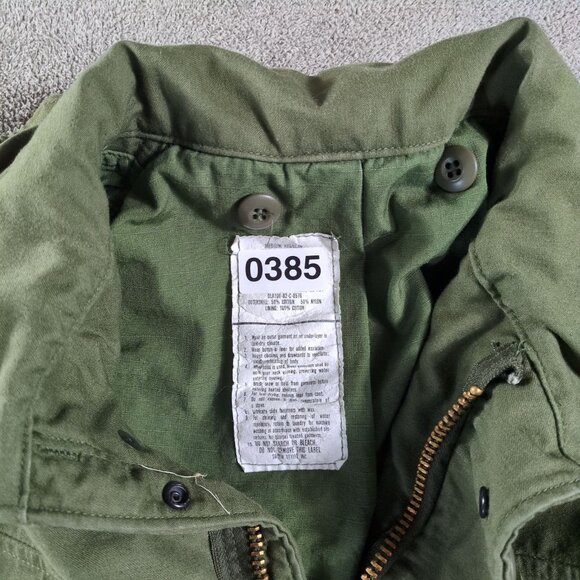 Vintage US Military Field Jacket Mens Med Reg Olive Drab OG-107 Without Liner - Picture 11 of 11